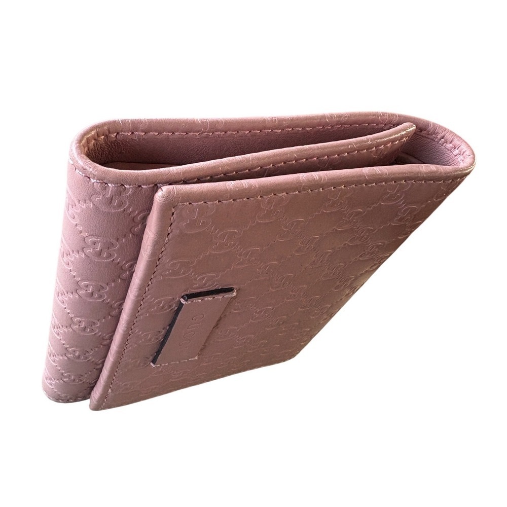 Gucci Pink GG Guccissima Leather Tri Fold Wallet Certificate of Authenticity - Picture 7 of 14